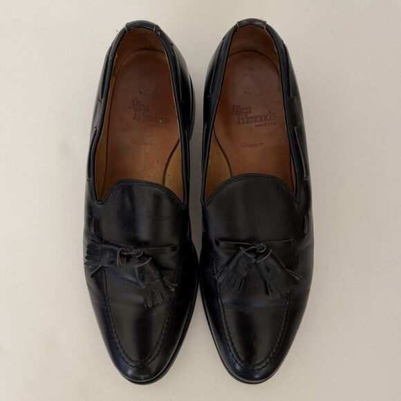 Allen Edmonds Grayson Tassel Loafers 8217 9.5 D Black Leather Slip On Dress Shoe main image 10